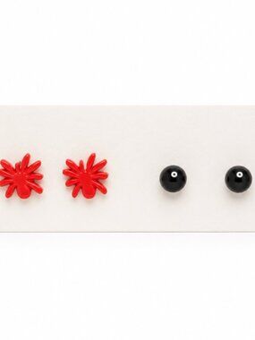 Halloween Spider & Eyeball Stud Earrings • Spooky Cute Set of 2 Pairs • NWT